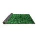 Sideview of Abstract Green Modern Rug, abs4496grn