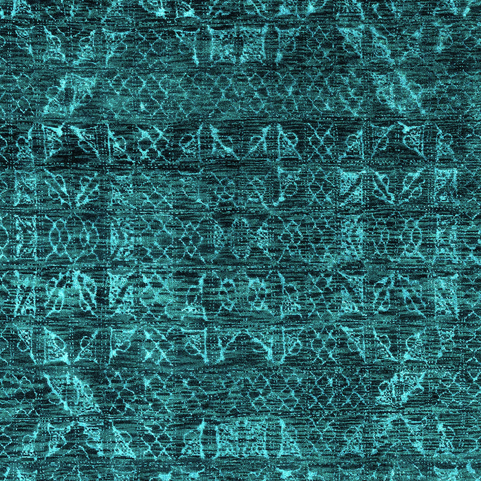 Machine Washable Abstract Turquoise Modern Area Rugs, wshabs4496turq