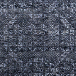 Square Machine Washable Abstract Slate Blue Grey Blue Rug, wshabs4496