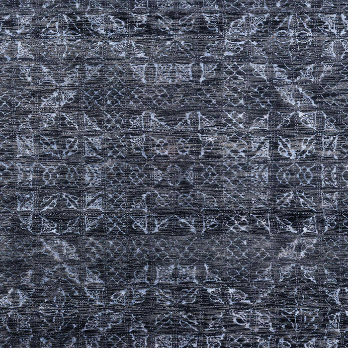 Square Machine Washable Abstract Slate Blue Grey Blue Rug, wshabs4496