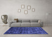 Machine Washable Abstract Blue Modern Rug in a Living Room, wshabs4496blu