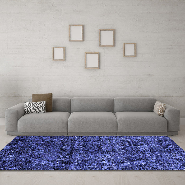 Machine Washable Abstract Blue Modern Rug in a Living Room, wshabs4496blu