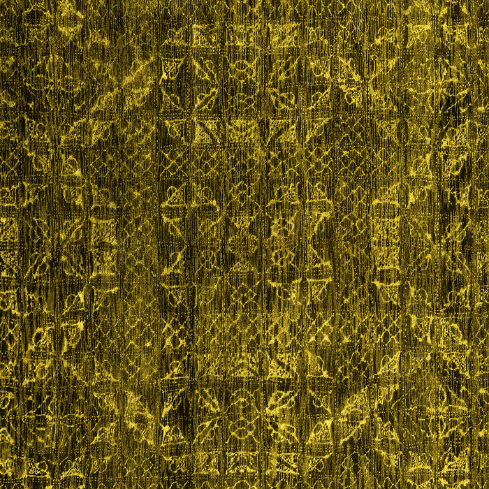 Square Machine Washable Abstract Yellow Modern Rug, wshabs4496yw