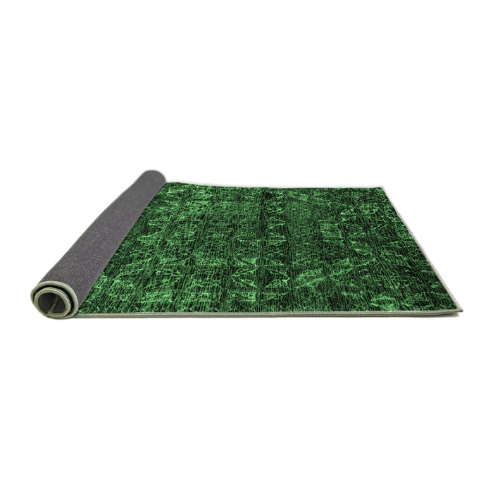 Sideview of Abstract Emerald Green Modern Rug, abs4496emgrn