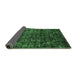 Sideview of Abstract Emerald Green Modern Rug, abs4496emgrn