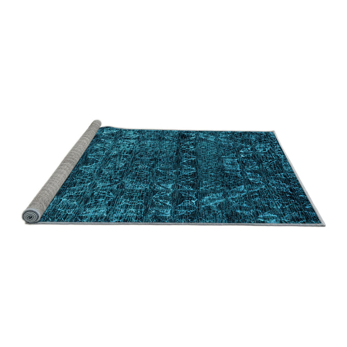 Sideview of Machine Washable Abstract Light Blue Modern Rug, wshabs4496lblu
