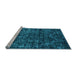 Sideview of Machine Washable Abstract Light Blue Modern Rug, wshabs4496lblu