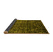 Sideview of Abstract Yellow Modern Rug, abs4496yw