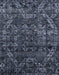 Abstract Slate Blue Grey Modern Rug, abs4496