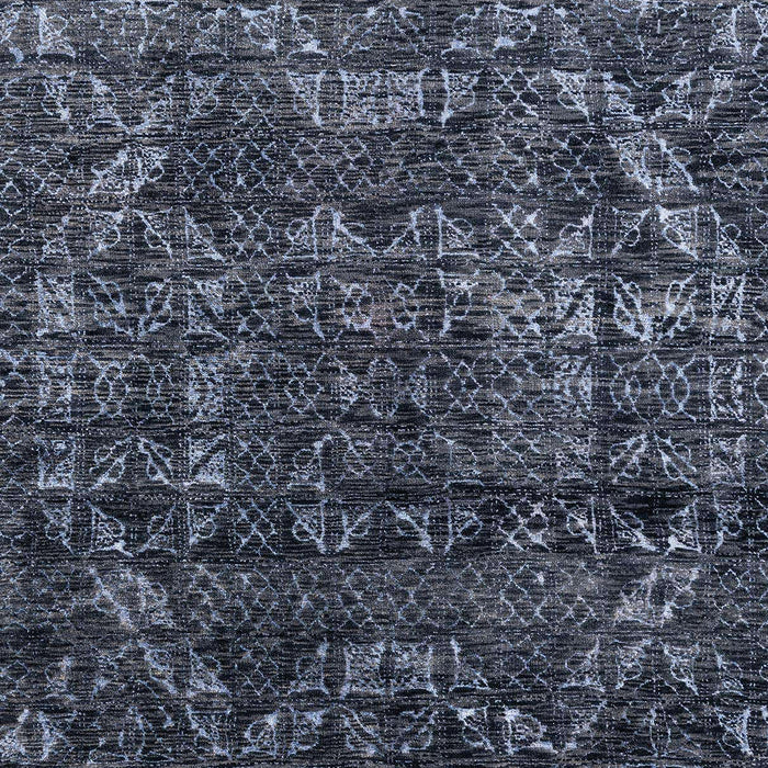 Abstract Slate Blue Grey Modern Rug, abs4496