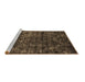 Sideview of Machine Washable Abstract Brown Modern Rug, wshabs4496brn