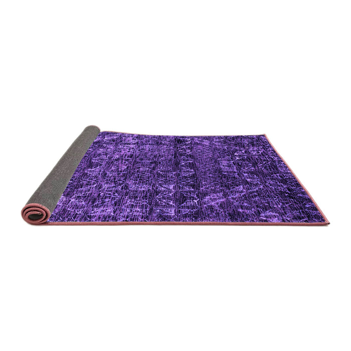 Sideview of Abstract Purple Modern Rug, abs4496pur