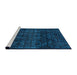 Sideview of Machine Washable Abstract Bright Navy Blue Rug, wshabs4497