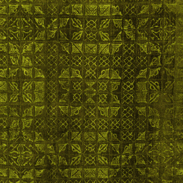 Square Abstract Yellow Modern Rug, abs4497yw