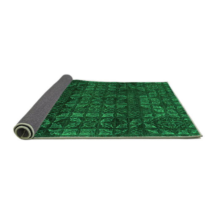 Sideview of Abstract Green Modern Rug, abs4497grn