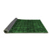 Sideview of Abstract Emerald Green Modern Rug, abs4497emgrn