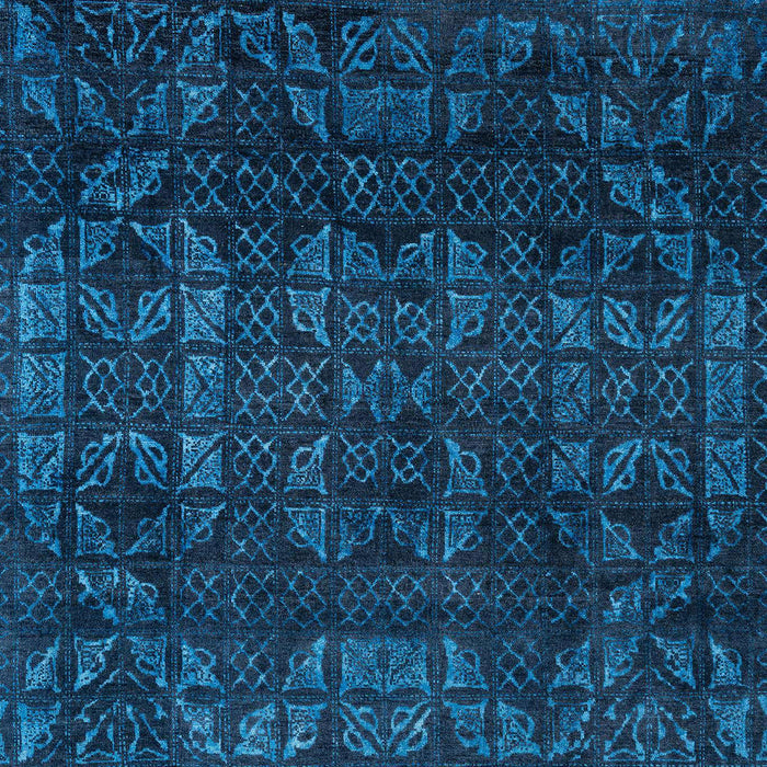 Abstract Bright Navy Blue Modern Rug, abs4497