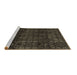 Sideview of Machine Washable Abstract Brown Modern Rug, wshabs4497brn