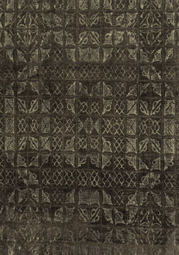 Abstract Brown Modern Rug, abs4497brn