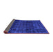 Sideview of Abstract Purple Modern Rug, abs4497pur