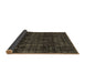 Sideview of Abstract Brown Modern Rug, abs4497brn