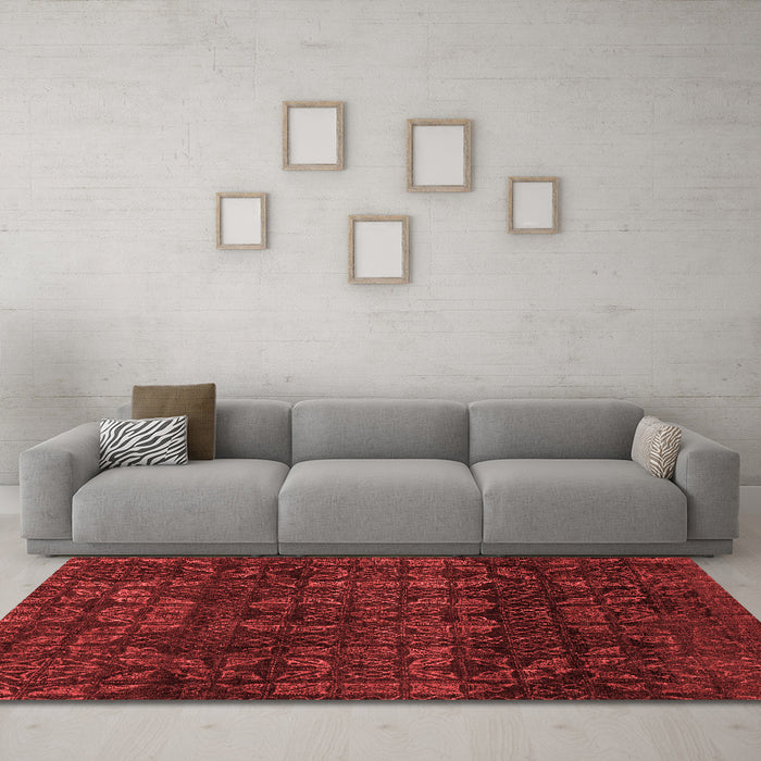 Modern Red Washable Rugs
