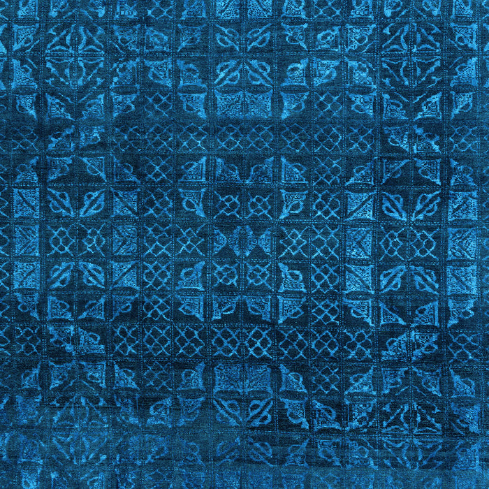 Square Abstract Light Blue Modern Rug, abs4497lblu