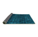 Sideview of Abstract Turquoise Modern Rug, abs4497turq