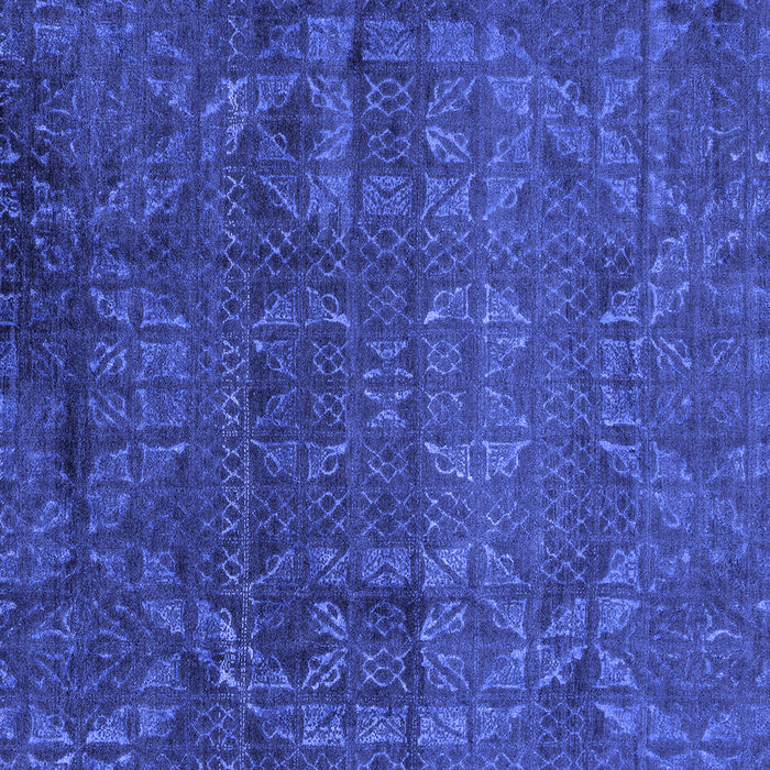 Square Abstract Blue Modern Rug, abs4498blu