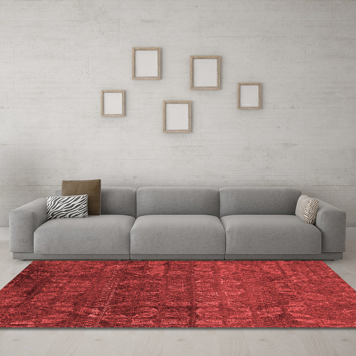 Modern Red Washable Rugs