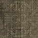 Square Machine Washable Abstract Brown Modern Rug, wshabs4498brn