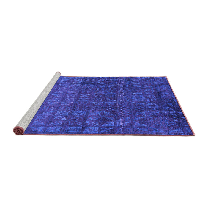 Sideview of Machine Washable Abstract Purple Modern Area Rugs, wshabs4498pur