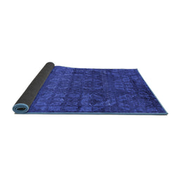 Sideview of Abstract Blue Modern Rug, abs4498blu