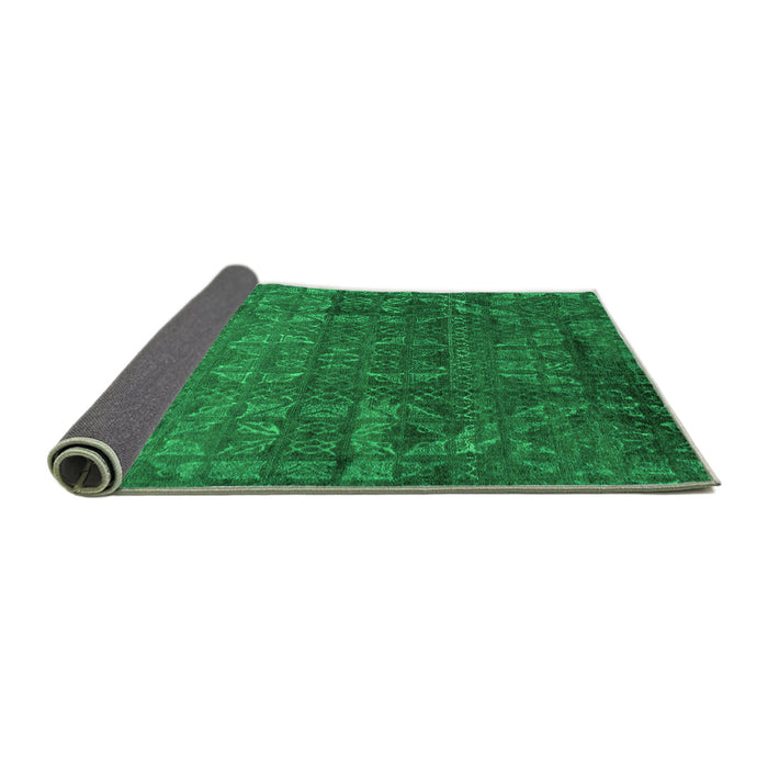 Sideview of Abstract Green Modern Rug, abs4498grn