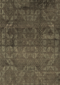 Abstract Brown Modern Rug, abs4498brn