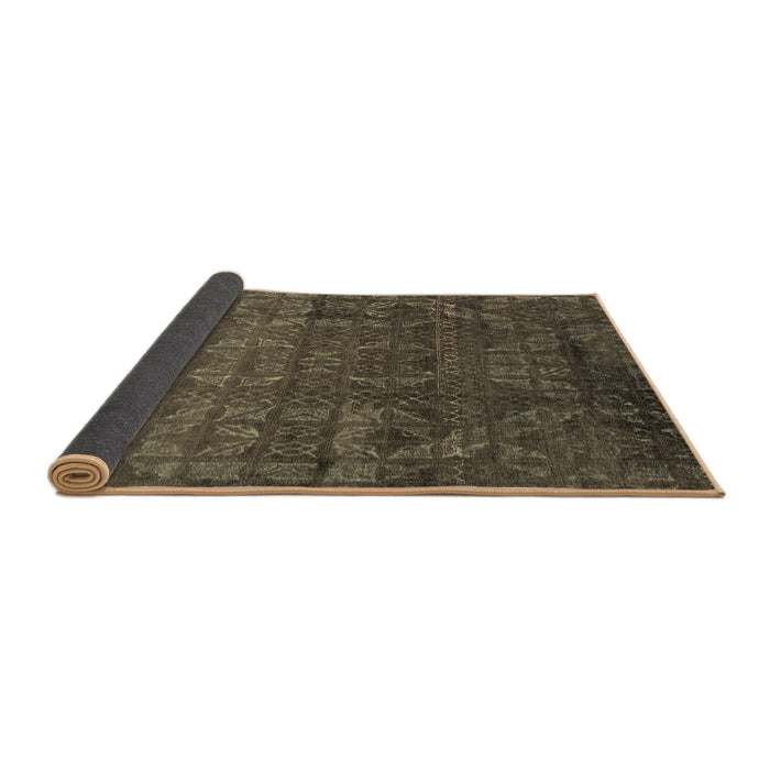 Sideview of Abstract Brown Modern Rug, abs4498brn