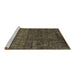 Sideview of Machine Washable Abstract Brown Modern Rug, wshabs4498brn