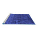 Sideview of Machine Washable Abstract Blue Modern Rug, wshabs4498blu