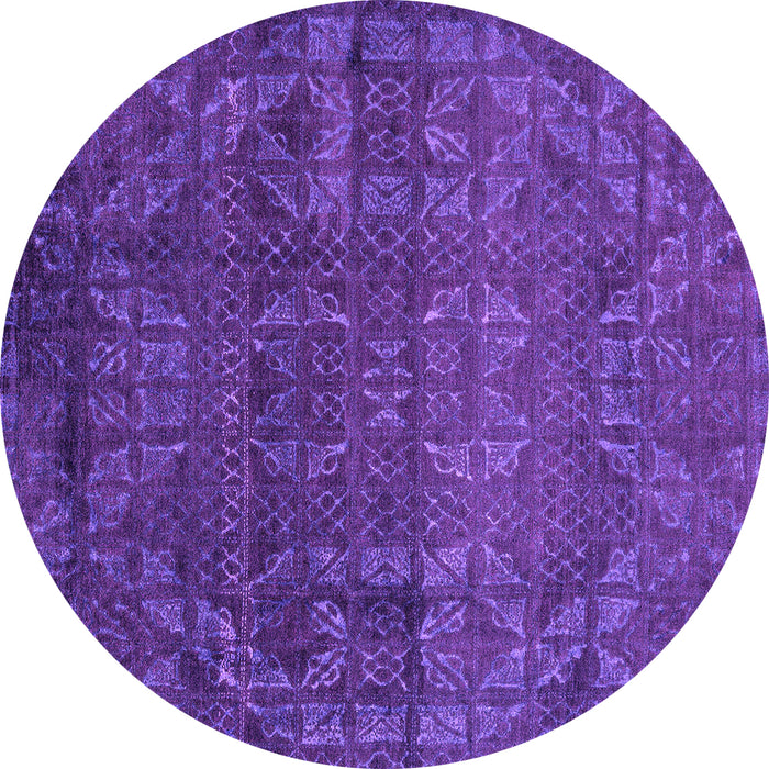 Round Abstract Pink Modern Rug, abs4498pnk