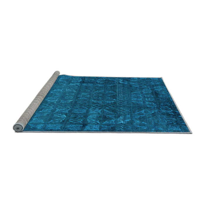 Sideview of Machine Washable Abstract Light Blue Modern Rug, wshabs4498lblu