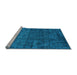 Sideview of Machine Washable Abstract Light Blue Modern Rug, wshabs4498lblu