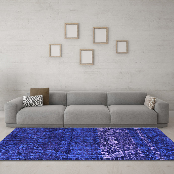 Machine Washable Abstract Purple Modern Area Rugs in a Living Room, wshabs4499pur