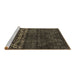 Sideview of Machine Washable Abstract Brown Modern Rug, wshabs4499brn