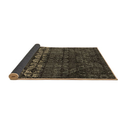 Sideview of Abstract Brown Modern Rug, abs4499brn
