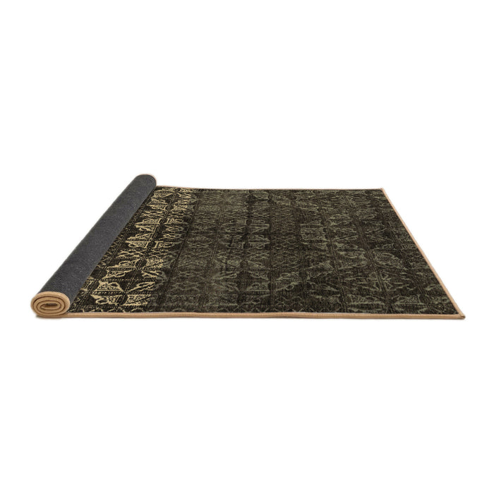 Sideview of Abstract Brown Modern Rug, abs4499brn