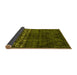 Sideview of Abstract Yellow Modern Rug, abs4499yw