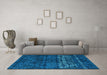 Machine Washable Abstract Light Blue Modern Rug in a Living Room, wshabs4499lblu