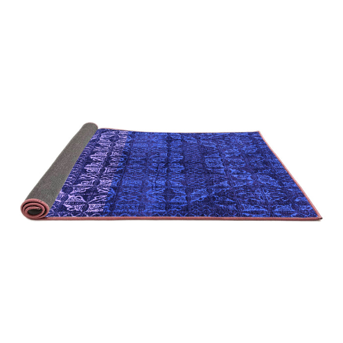 Sideview of Abstract Purple Modern Rug, abs4499pur