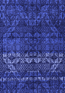 Abstract Blue Modern Rug, abs4499blu
