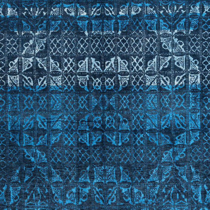 Machine Washable Abstract Bright Navy Blue Rug, wshabs4499